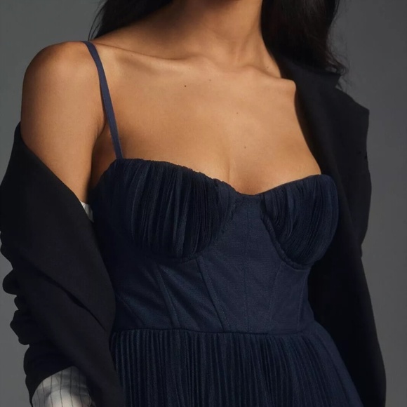 NWT Anthropologie Hutch Sweetheart Pleated Maxi Dress Size 24w